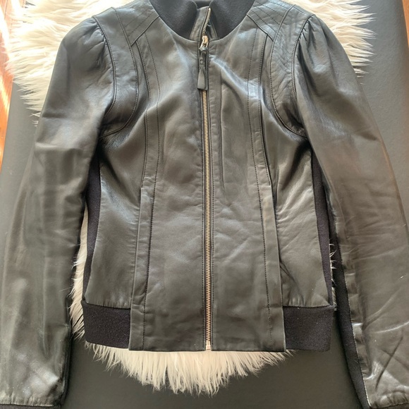 Mackage black leather jacket - Picture 6 of 9
